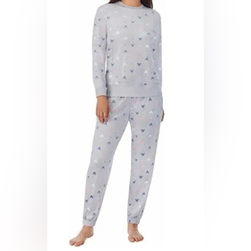 NWT Disney Mickey & Minnie Silky Stretch 2 piece Pajamas Size XL/16-18